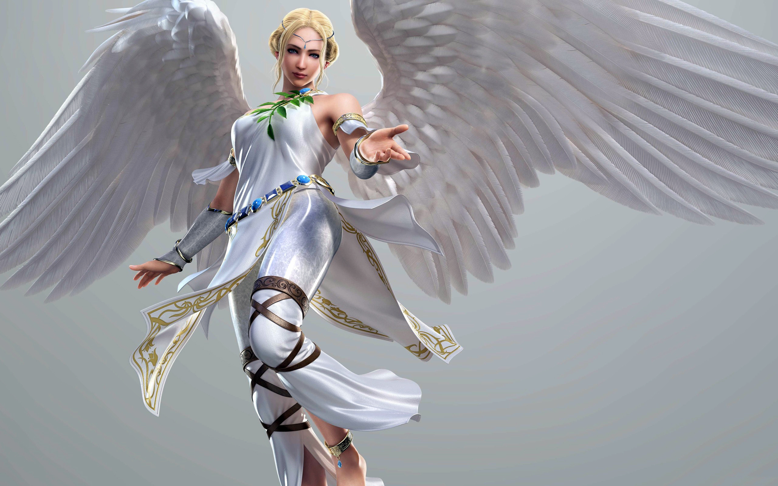 Download Blonde Wings Fantasy Angel HD Wallpaper
