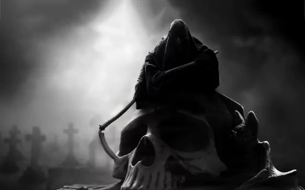 scythe skull dark grim reaper HD Desktop Wallpaper | Background Image