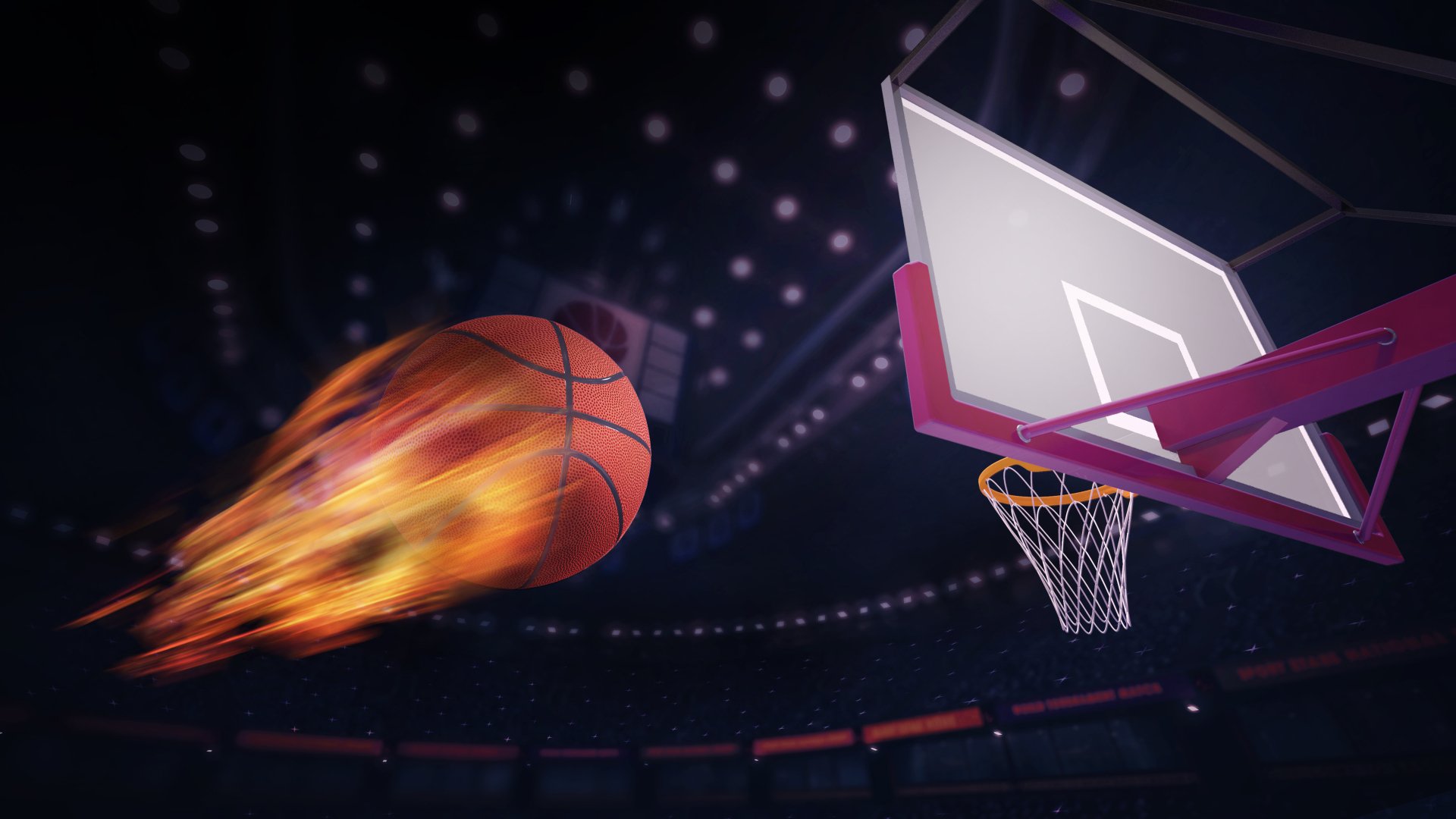 4K Ultra HD Basketball Action Wallpaper