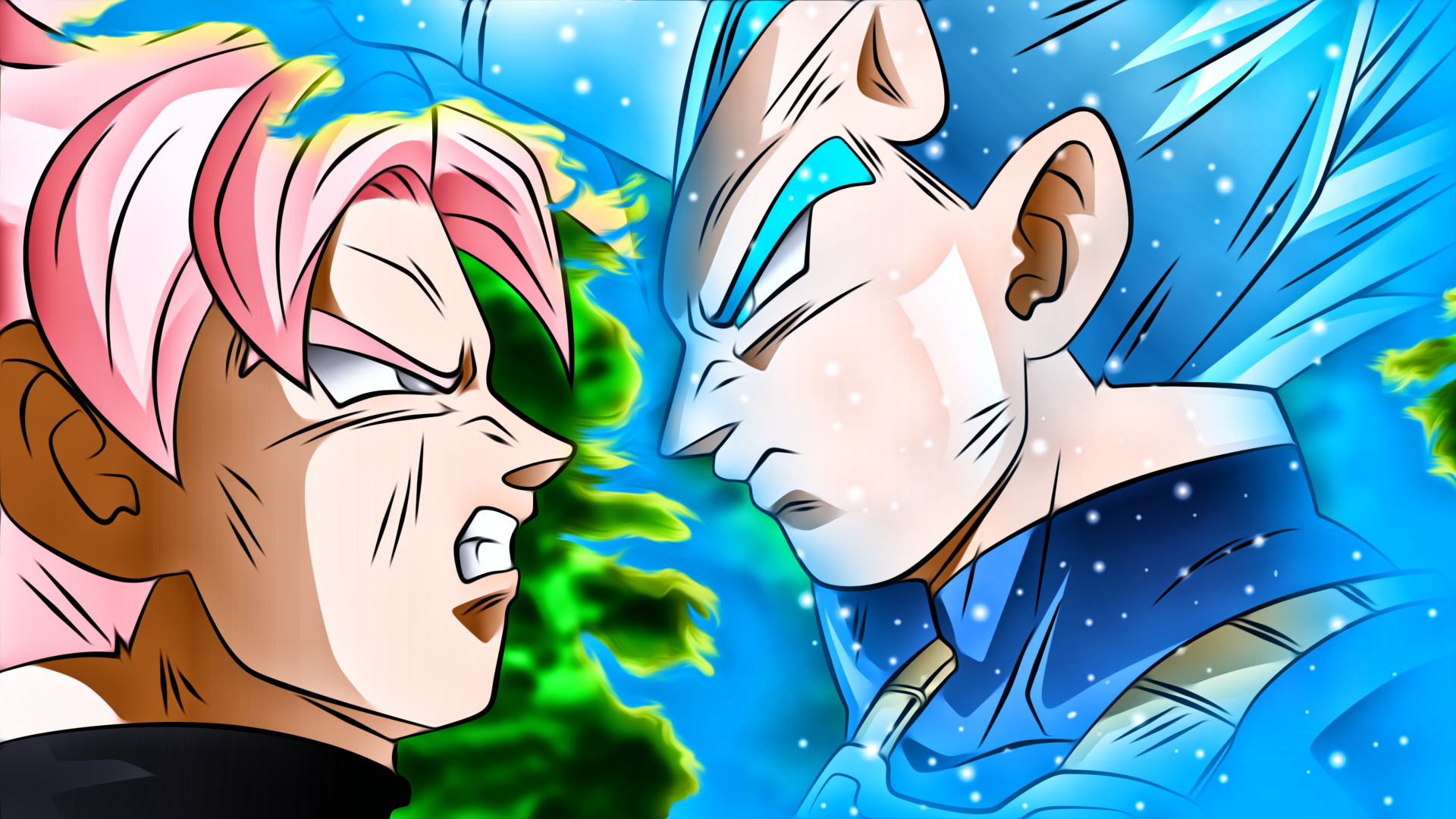 4k Ultra Hd Dragon Ball Super Super Saiyan Rosé Vs Ssgss Vegeta Wallpaper By Sadman Sakib 