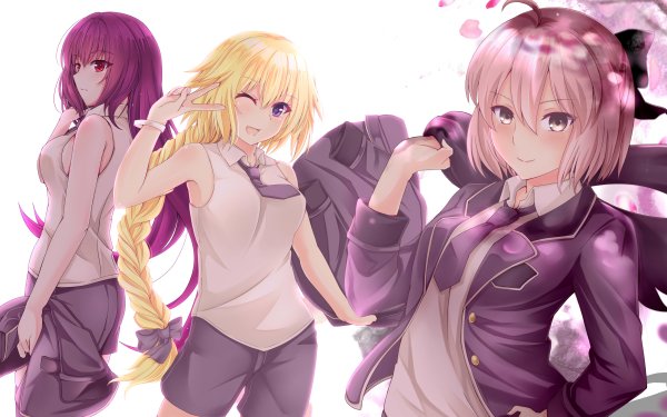 Anime Fate/Grand Order Fate Series Scathach Ruler Sakura Saber HD Wallpaper | Background Image