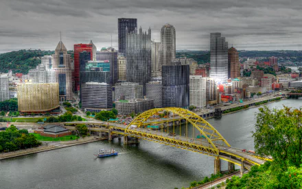 building skyscraper bridge river USA man made Pittsburgh HD Desktop Wallpaper | Background Image