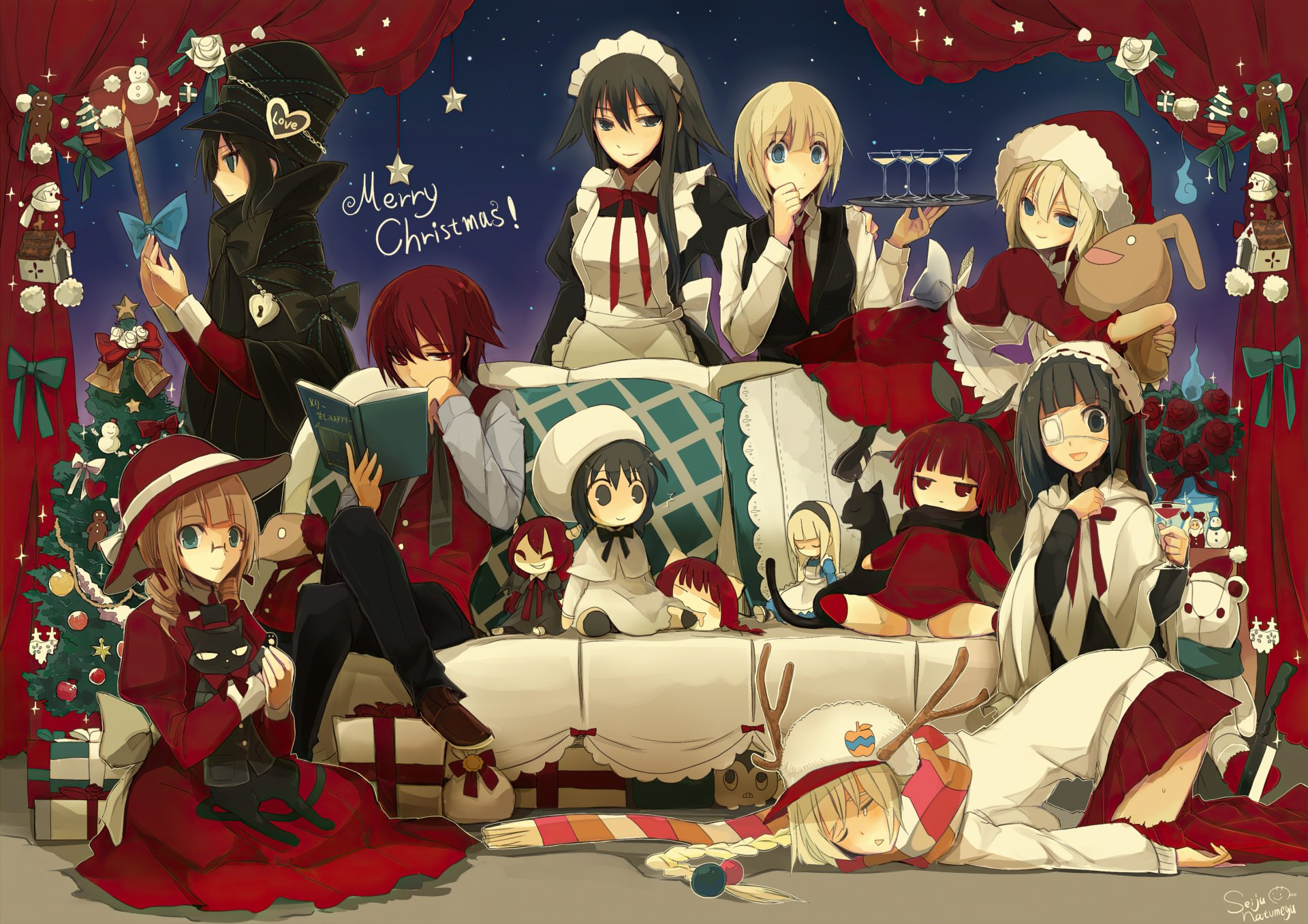 Anime Christmas HD Wallpaper by Seiju Natsumegu