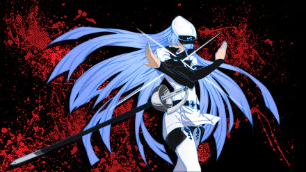 Esdeath (Akame Ga Kill!) red blue blood Anime Akame ga Kill! blue anime HD Desktop Wallpaper | Background Image