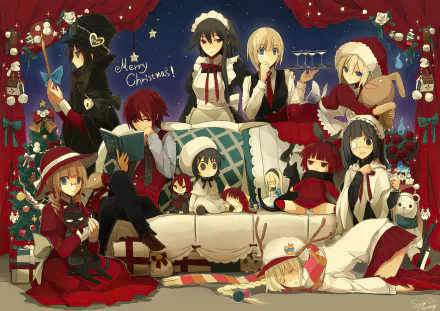 Anime Christmas anime christmas HD Desktop Wallpaper | Background Image