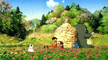 Satsuki Kusakabe Mei Kusakabe Mini Totoro (My Neighbor Totoro) Totoro (My Neighbor Totoro) Anime My Neighbor Totoro HD Desktop Wallpaper | Background Image