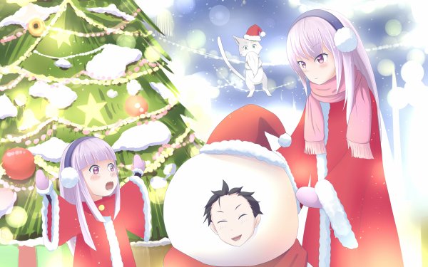 Anime Re:ZERO -Starting Life in Another World- Emilia Subaru Natsuki Pack HD Wallpaper | Background Image