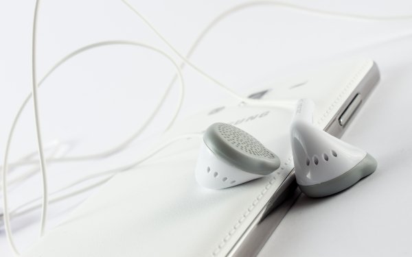 Music Headphones White Phone Samsung HD Wallpaper | Background Image