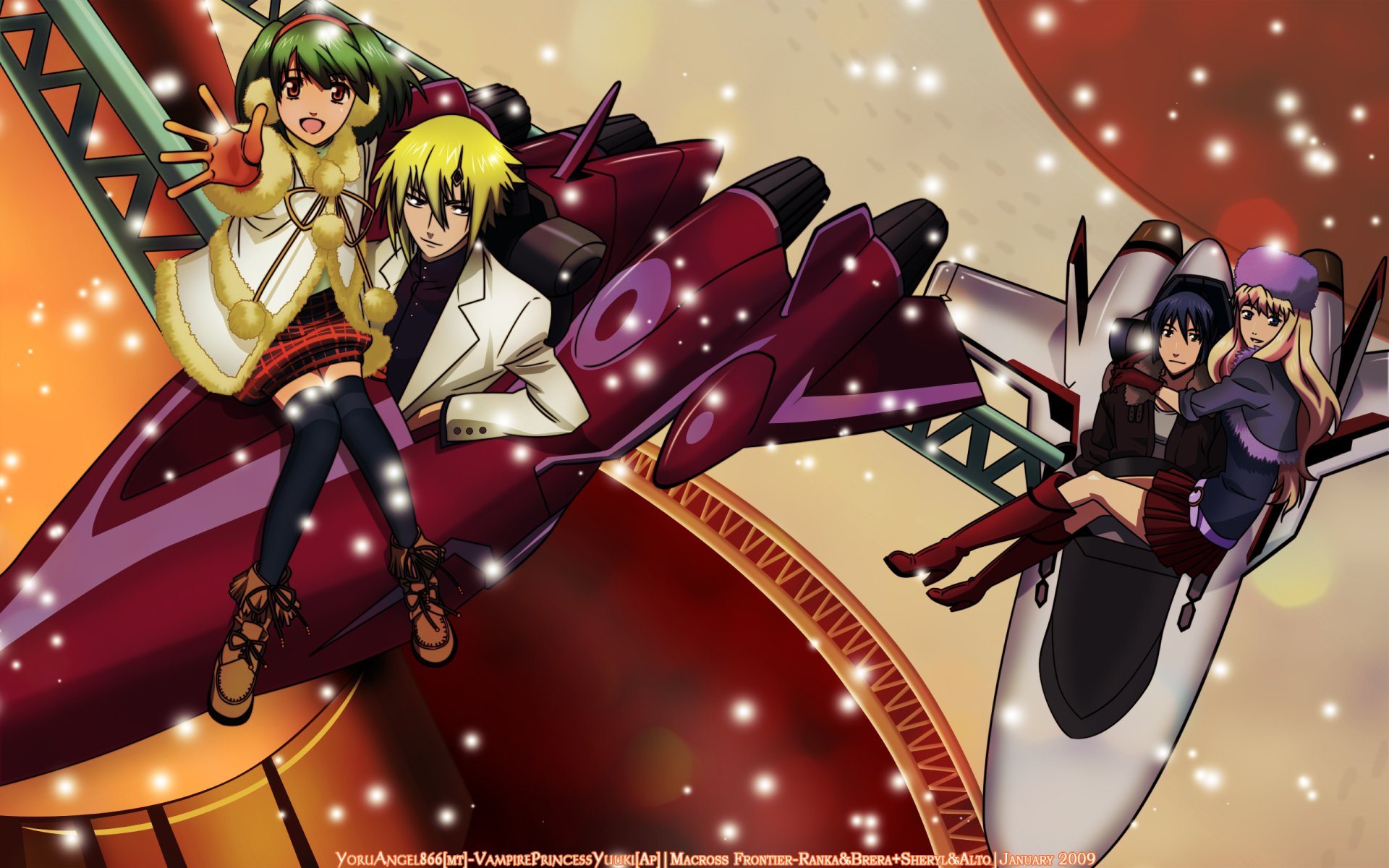 Download Ranka Lee Sheryl Nome Alto Saotome Anime Macross HD Wallpaper by yoruangel866