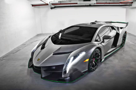 supercar car silver car Lamborghini vehicle Lamborghini Veneno HD Desktop Wallpaper | Background Image