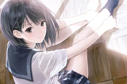 Shirai Hinako video game Blue Reflection - Maboroshi ni Mau Shoujo no Ken HD Desktop Wallpaper | Background Image