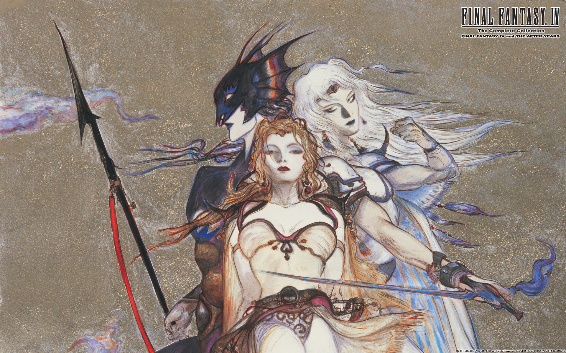 Video Game Final Fantasy IV HD Wallpaper by Yoshitaka Amano