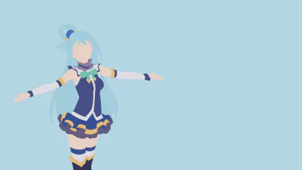 minimalist Aqua (KonoSuba) Anime KonoSuba - God’s blessing on this wonderful world!! minimalist anime HD Desktop Wallpaper | Background Image