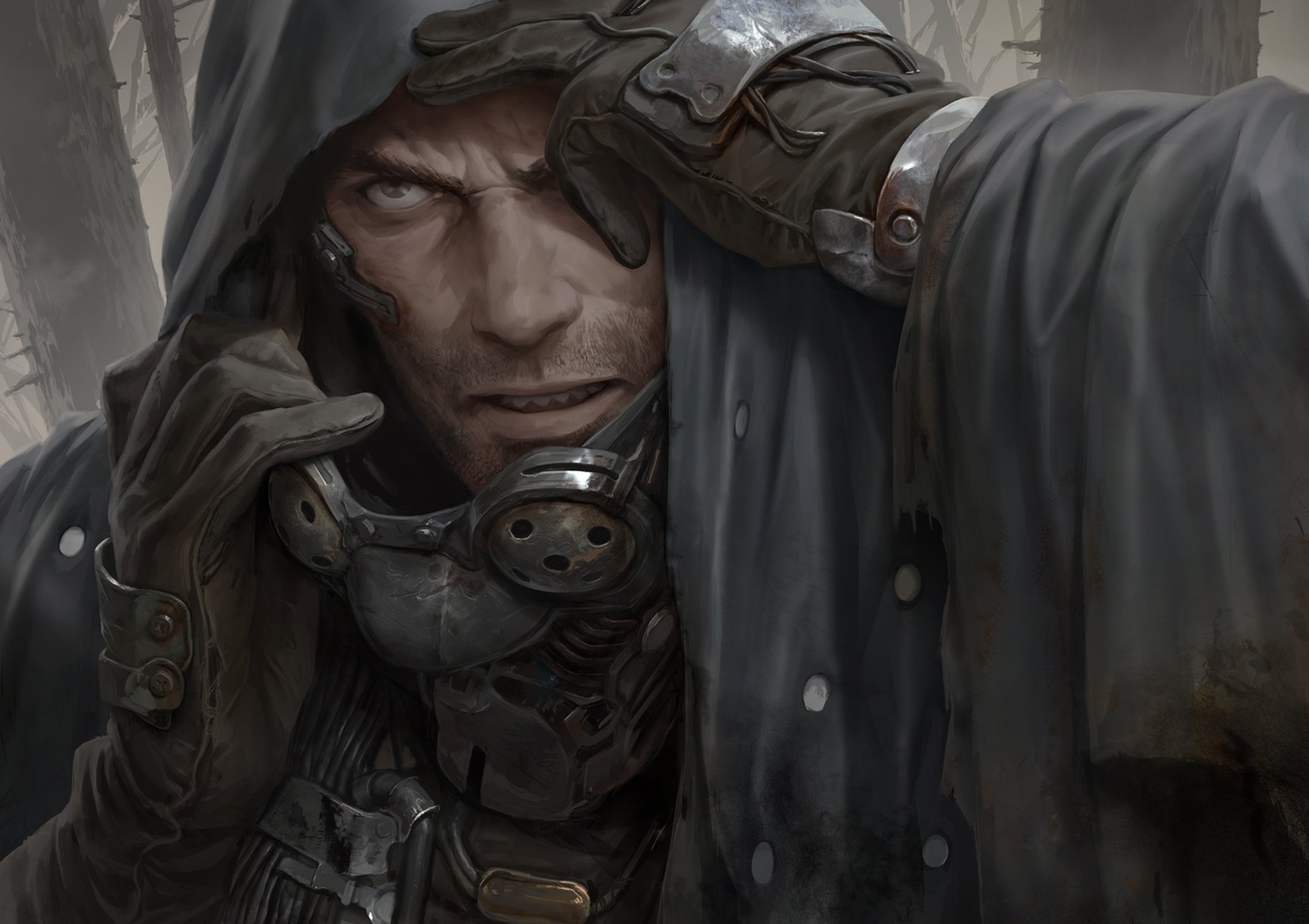 Download Mask Face Fantasy Men HD Wallpaper by Marko Djurdjevic