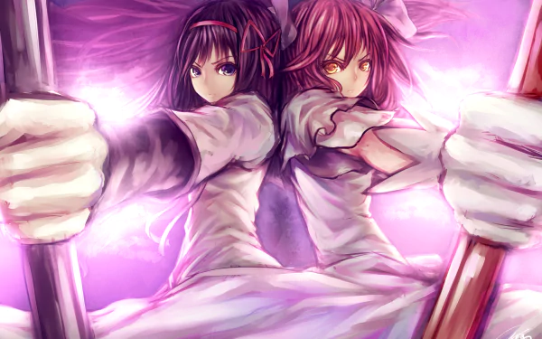 Madoka Kaname Ultimate Madoka Homura Akemi Anime Puella Magi Madoka Magica HD Desktop Wallpaper | Background Image