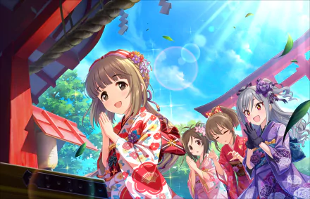 Ranko Kanzaki Yuko Hori Karin Domyoji Yoshino Yorita Anime The iDOLM@STER Cinderella Girls HD Desktop Wallpaper | Background Image