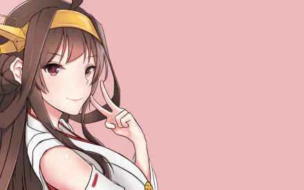 Kongou (Kancolle) Anime Kantai Collection HD Desktop Wallpaper | Background Image