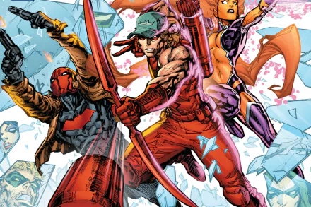 DC Comics Arsenal (DC Comics) Starfire (DC Comics) Red Hood Comic Red Hood And The Outlaws HD Desktop Wallpaper | Background Image