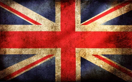 HD wallpaper and background featuring the Union Jack flag of Britain with a weathered and vintage look.