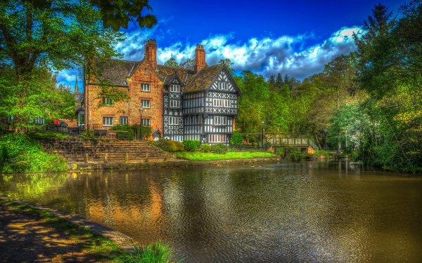 Photography HDR Lake House England HD Wallpaper | Background Image