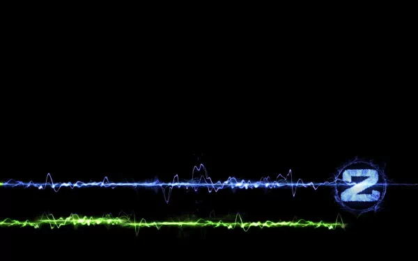 HD PC desktop wallpaper featuring stylized electric waveforms and the Call of Duty: Modern Warfare 2 logo, inspired by Jersey Shore themes.
