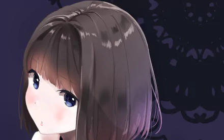HD desktop wallpaper featuring the anime character Hanabi Yasuraoka from Kuzu no Honkai with a dark, intricate background.