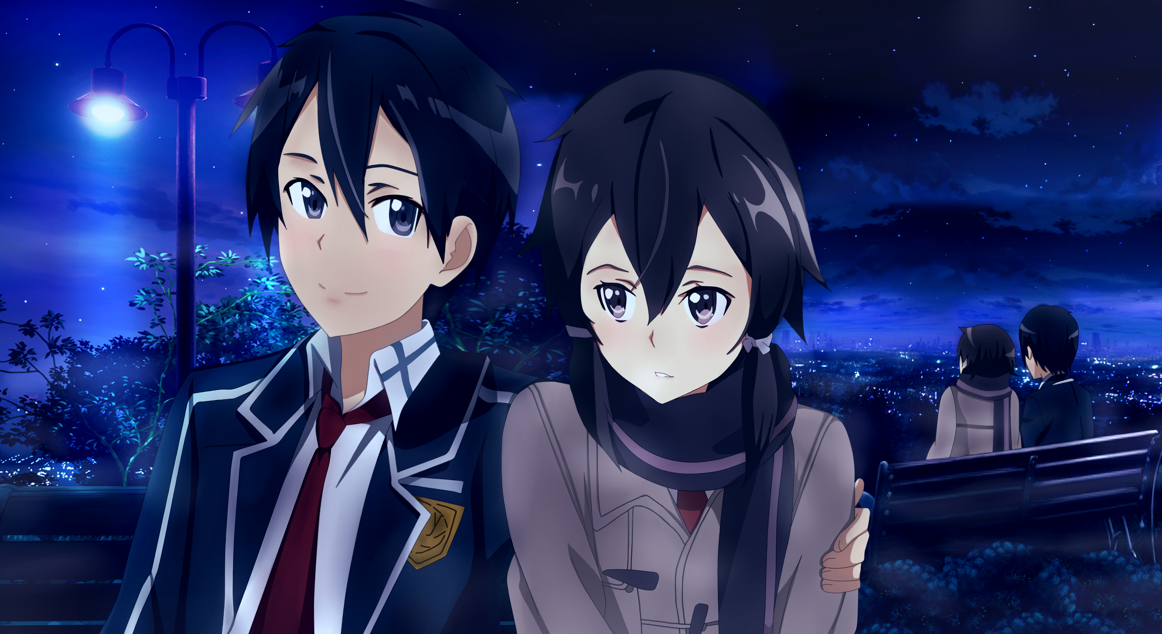 Kirito Asuna Sinon Sword Art Online Anime, sword art, black Hair