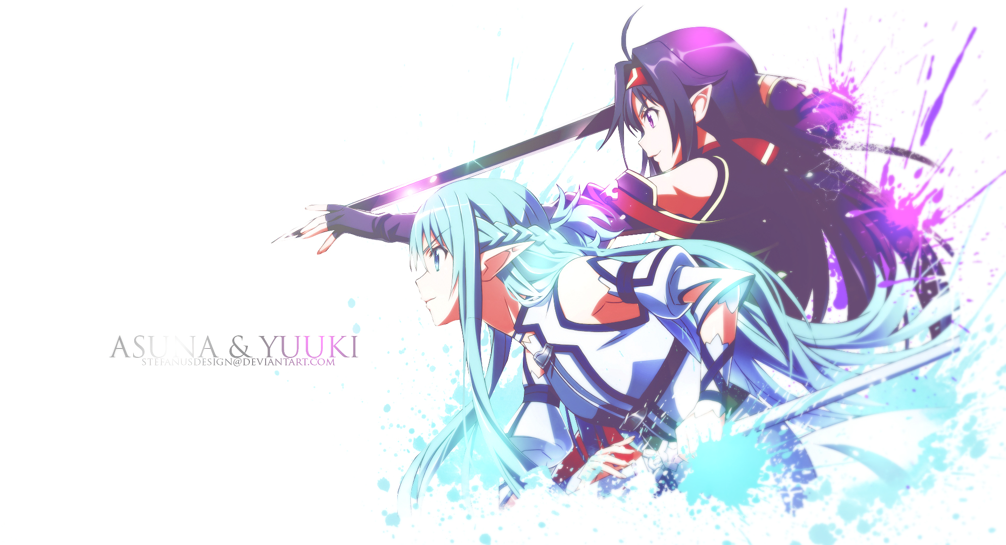 Download Yuuki Konno Asuna Yuuki Anime Sword Art Online II HD Wallpaper