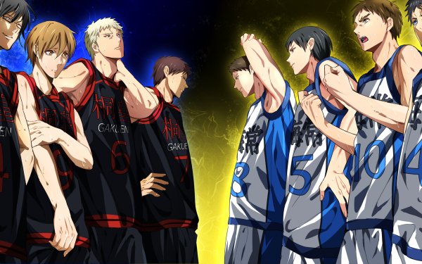 Anime Kuroko's Basketball Daiki Aomine Ryōta Kise Kaijō High Tōō Academy Short Hair Blue Hair Sport HD Wallpaper | Background Image