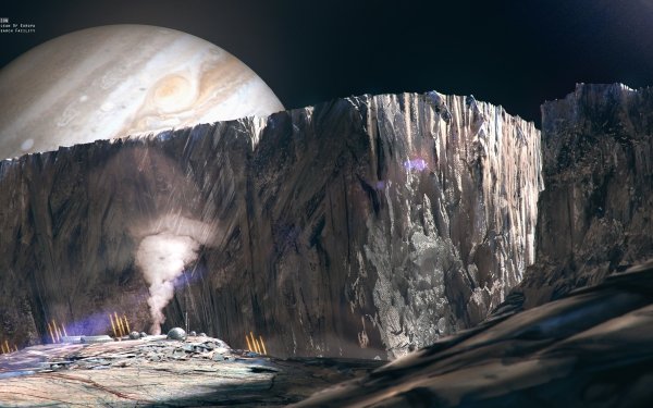 Sci Fi Landscape Cliff Planet Building HD Wallpaper | Background Image