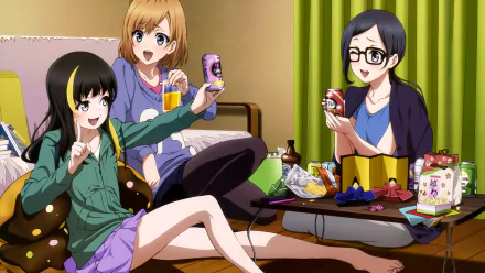 Sara Satou Aoi Miyamori Tsubaki Andou Anime Shirobako HD Desktop Wallpaper | Background Image