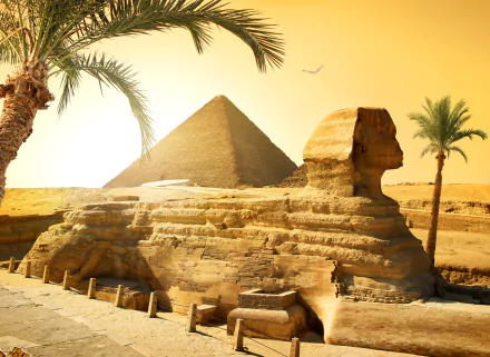 sphinx egyptian man made pyramid HD Desktop Wallpaper | Background Image