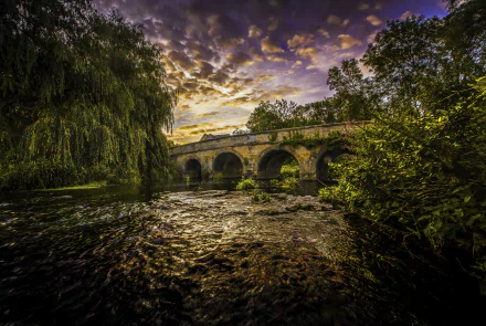  River Bridge at Sunset by Paul Benns