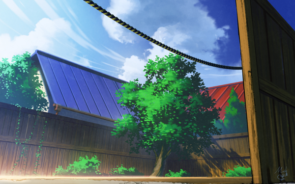 Anime Tree Building HD Wallpaper | Background Image