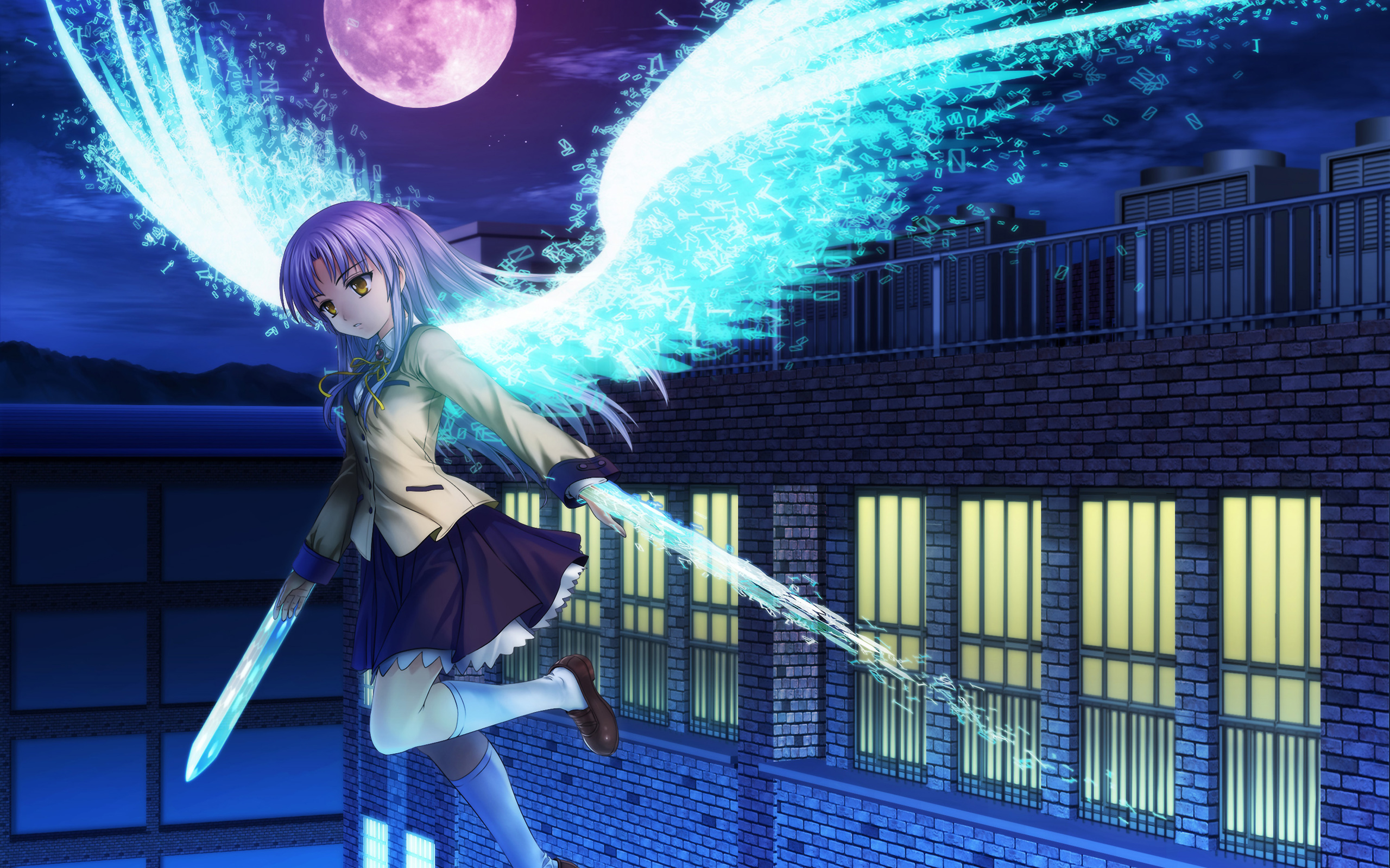 Poster Anime de Cartaz do Anjo Kanade Tachibana Beats