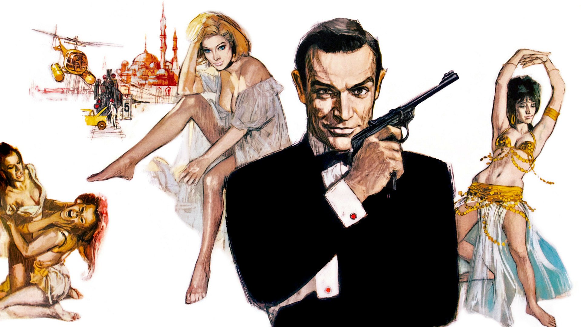 Download James Bond Tatiana Romanova Daniela Bianchi Sean Connery Movie From Russia With Love HD Wallpaper