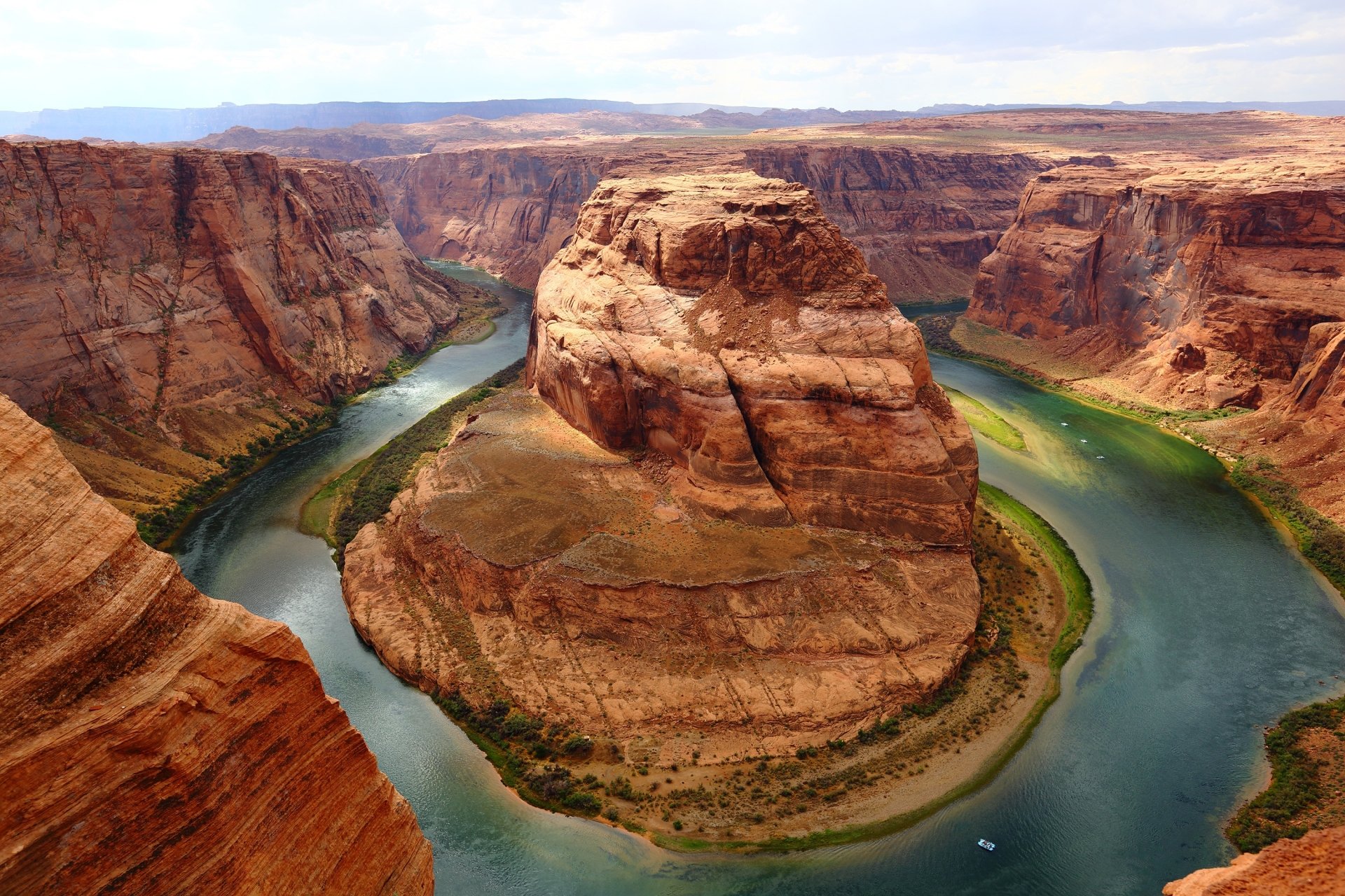 Download Landscape Canyon Arizona River Nature Horseshoe Bend HD Wallpaper