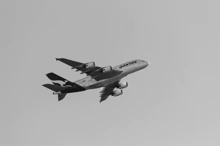 Black & White aircraft Airbus vehicle Airbus A380 HD Desktop Wallpaper | Background Image