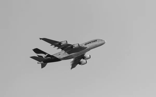 Black & White aircraft Airbus vehicle Airbus A380 HD Desktop Wallpaper | Background Image