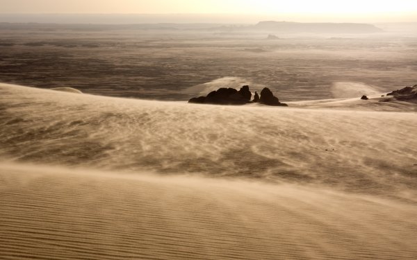 Earth Desert Tassili N'Ajjer Dust Wind Dune Sand Sahara Landscape Algeria Africa HD Wallpaper | Background Image