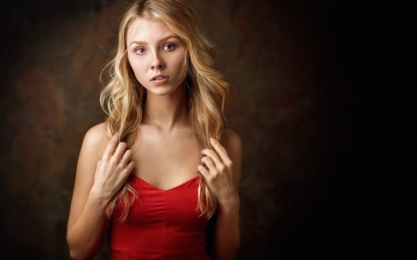 Women Alice Tarasenko Models Model Red Dress Blonde HD Wallpaper | Background Image