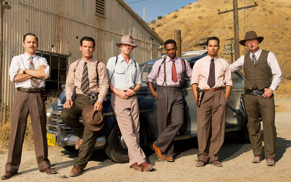 Anthony Mackie Robert Patrick Michael Peña Giovanni Ribisi Ryan Gosling Josh Brolin movie Gangster Squad HD Desktop Wallpaper | Background Image