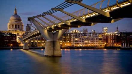 London man made Millennium Bridge HD Desktop Wallpaper | Background Image