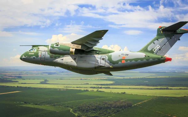 transport aircraft warplane aircraft military Embraer KC-390 HD Desktop Wallpaper | Background Image