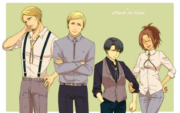 Mike Zacharias Levi Ackerman Hange Zoë Erwin Smith Anime Attack on Titan HD Desktop Wallpaper | Background Image