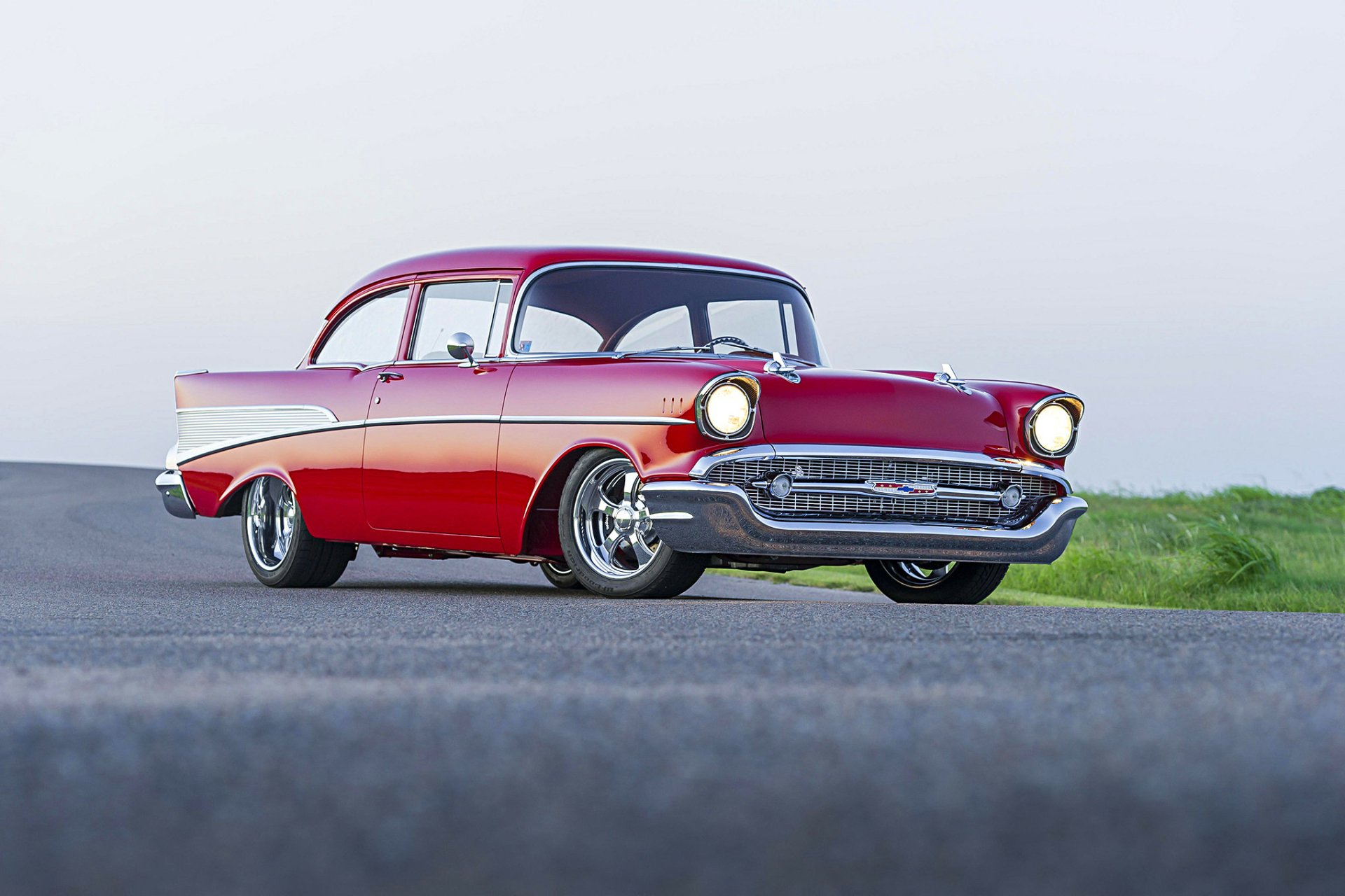 Download Hot Rod Chevrolet 210 Two Door Sedan Vehicle Chevrolet 210 HD Wallpaper
