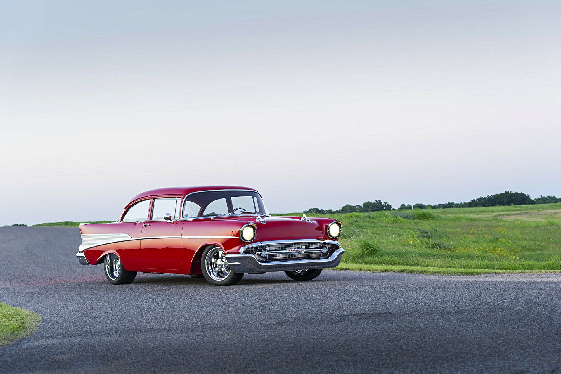 Download Hot Rod Chevrolet 210 Two Door Sedan Vehicle Chevrolet 210 HD Wallpaper
