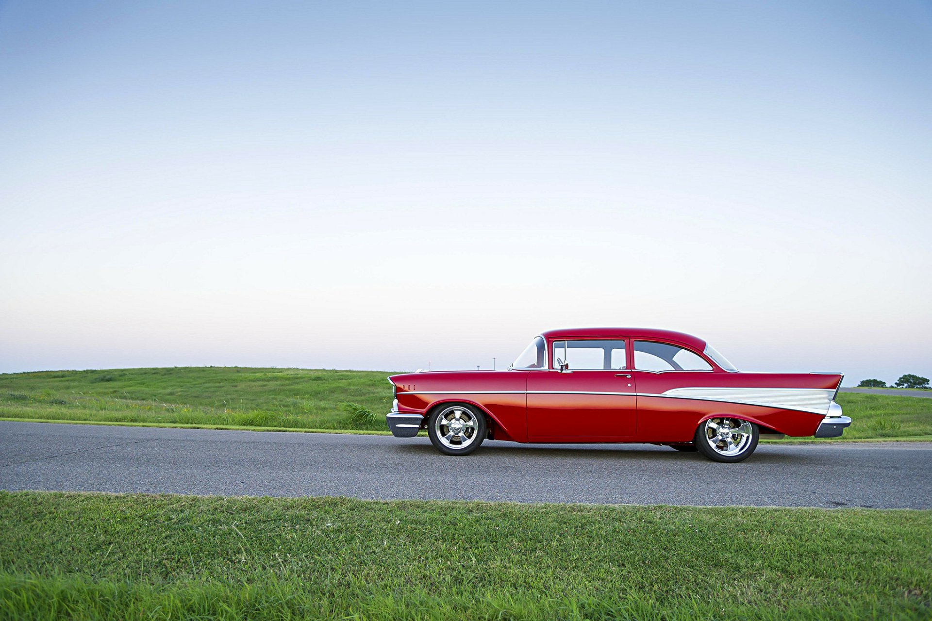 Download Hot Rod Chevrolet 210 Two Door Sedan Vehicle Chevrolet 210 HD Wallpaper