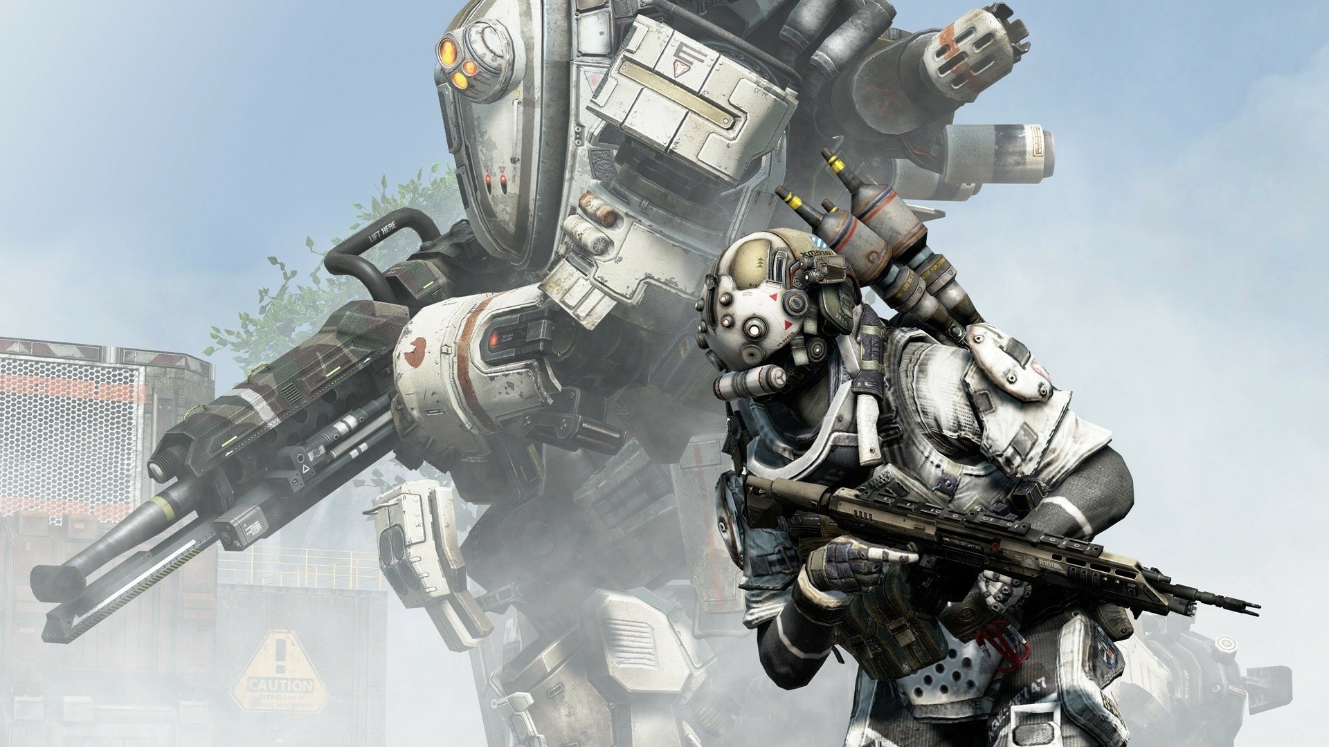 Download Soldier Weapon Robot Video Game Titanfall 2 Hd Wallpaper