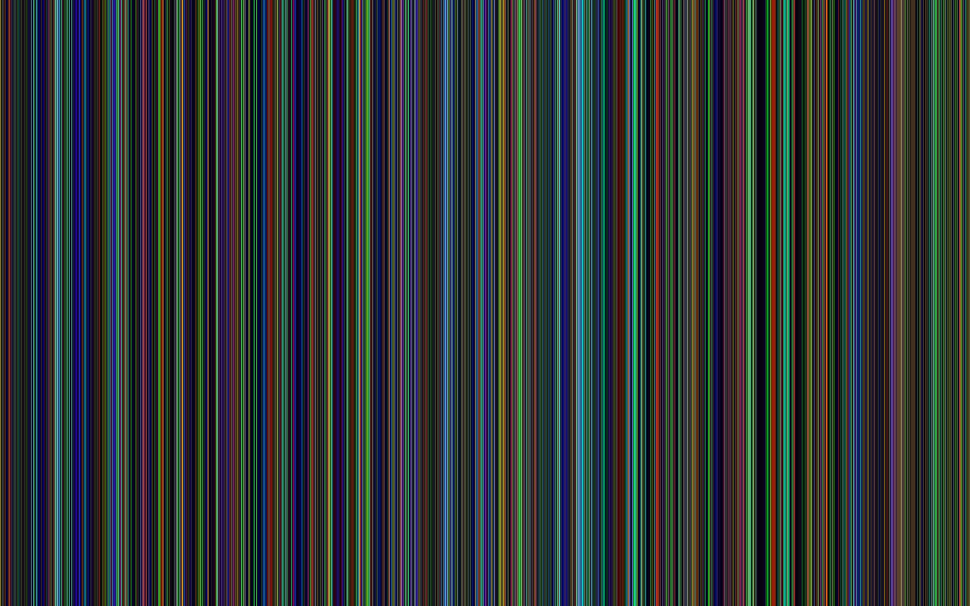 Abstract HD PC desktop wallpaper of narrow vertical multicolored lines on a dark background.